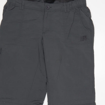 Karrimor Women Black UK 14 Convertible Cargo Trousers Outdoor Pockets