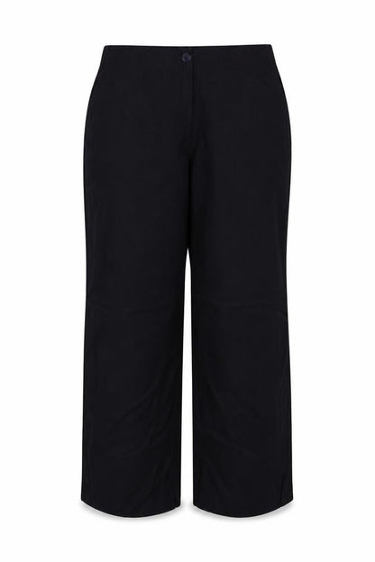 Marks & Spencer Women’s Navy Linen Wide-Leg Trousers UK 20 Long