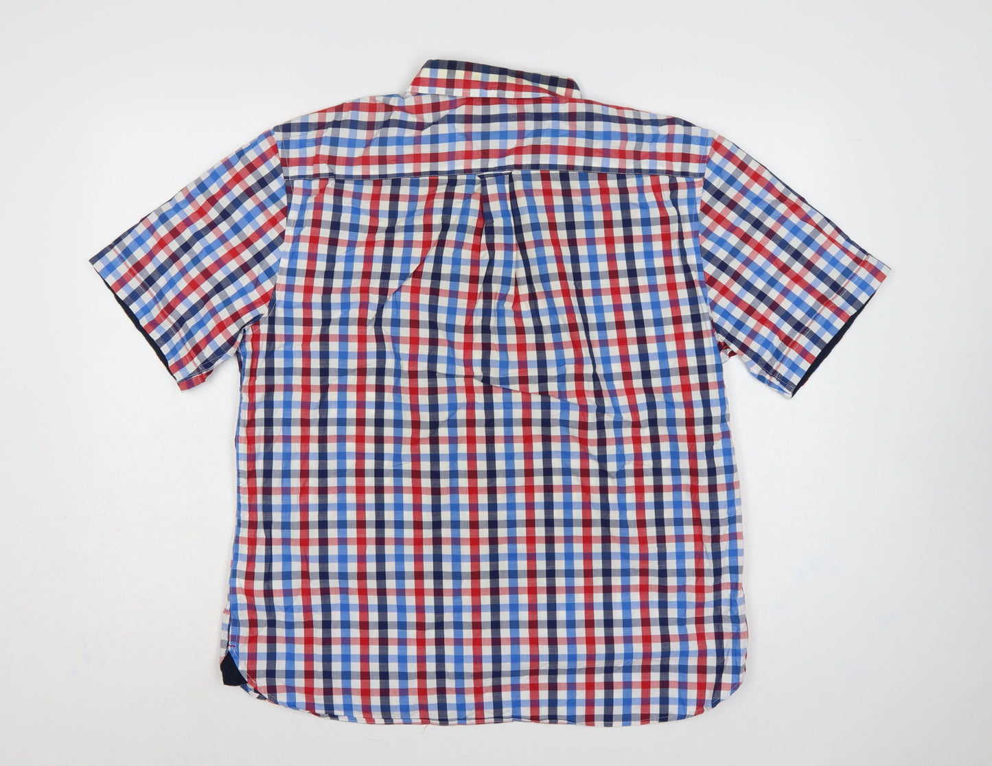 Marks & Spencer Blue Harbour Men's L Multicolour Check Short Sleeve Shirt