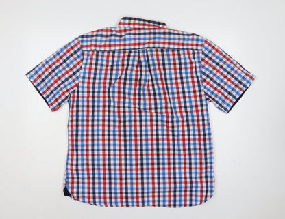 Marks & Spencer Blue Harbour Men's L Multicolour Check Short Sleeve Shirt