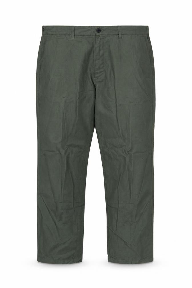 Marks & Spencer Men Green 42in 33in Linen Blend Chino Trousers
