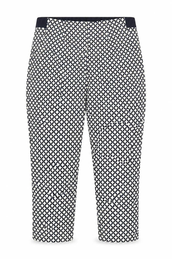 Marks & Spencer Women’s Black Ivory Geometric Straight Trousers UK 20