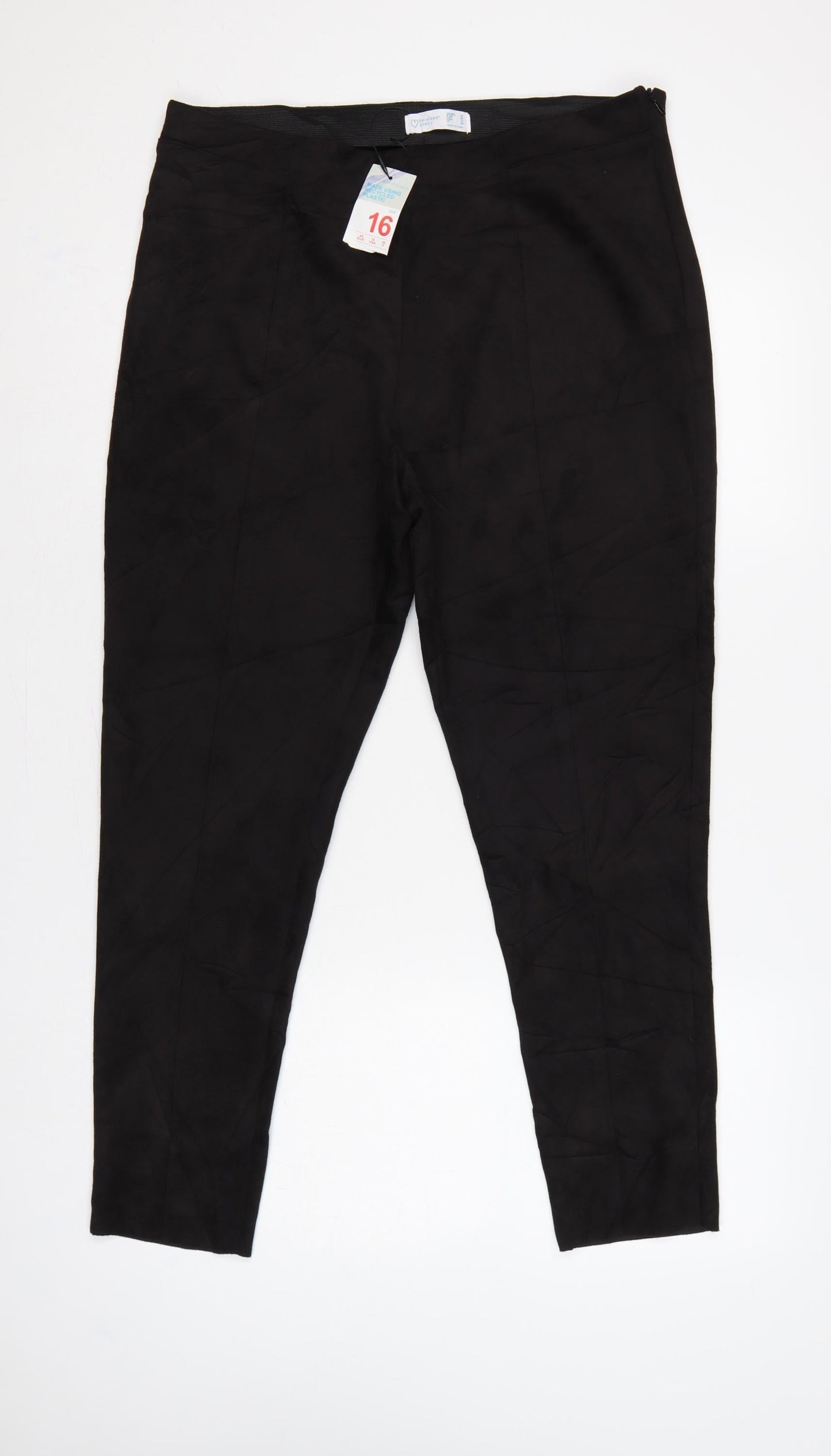 Primark Cares Women's Black Size 16 Slim Stretch Trousers