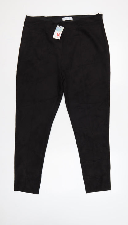 Primark Cares Women's Black Size 16 Slim Stretch Trousers