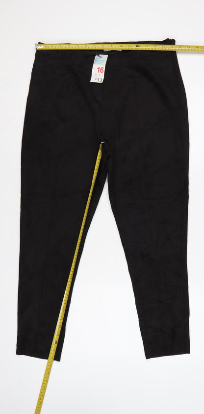 Primark Cares Women's Black Size 16 Slim Stretch Trousers
