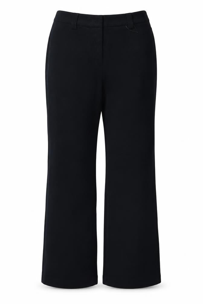 Marks & Spencer Women Blue UK 14 Long Wide-Leg Tailored Trousers