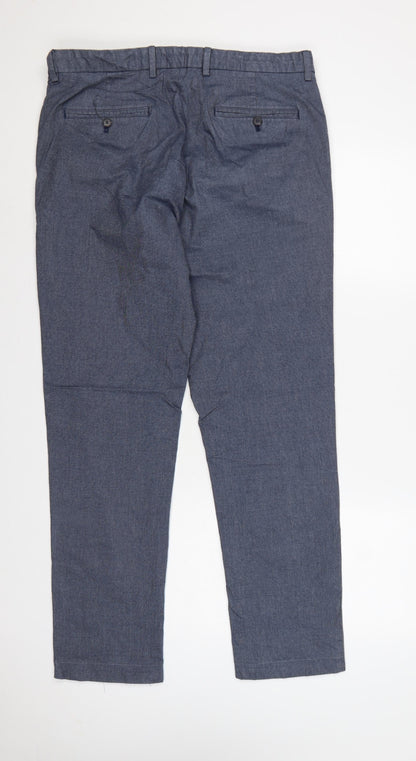 Jasper Conran Men’s Blue Cotton Chino Trousers 36R Regular