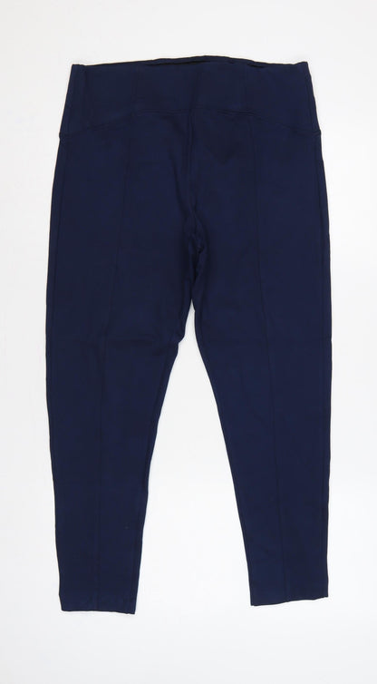 Marks and Spencer Women Blue UK 14 High Rise Stretch Leggings