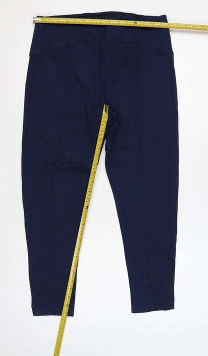 Marks and Spencer Women Blue UK 14 High Rise Stretch Leggings