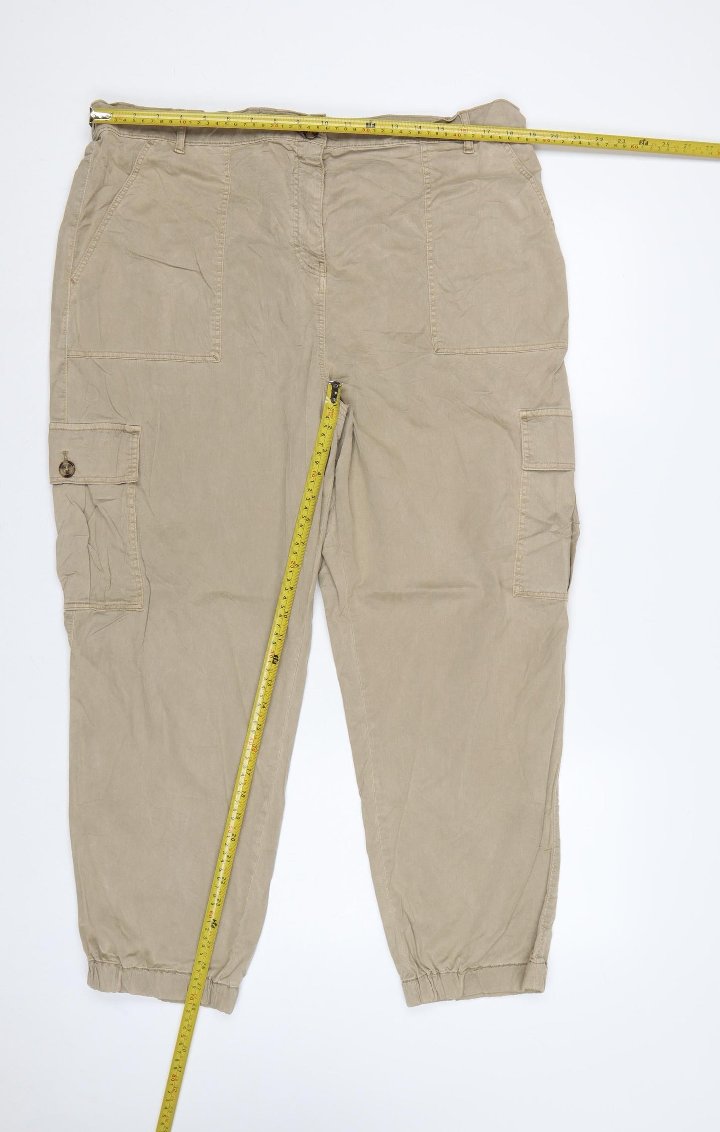 Marks and Spencer Women’s Brown UK 20 Regular Cargo Trousers