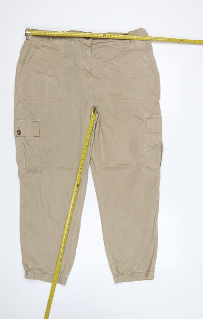 Marks and Spencer Women’s Brown UK 20 Regular Cargo Trousers