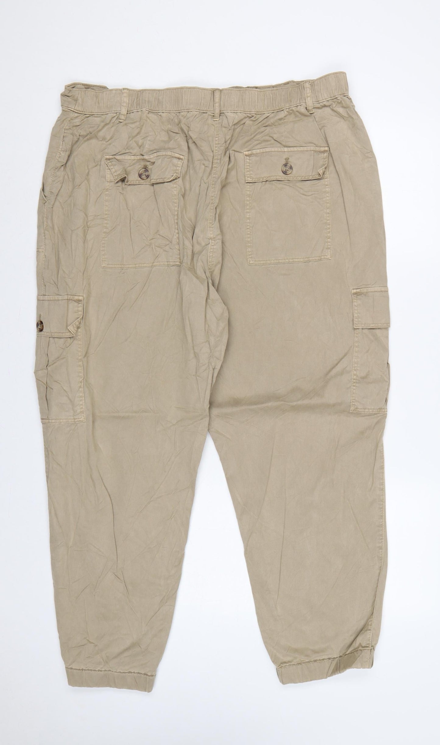 Marks and Spencer Women’s Brown UK 20 Regular Cargo Trousers