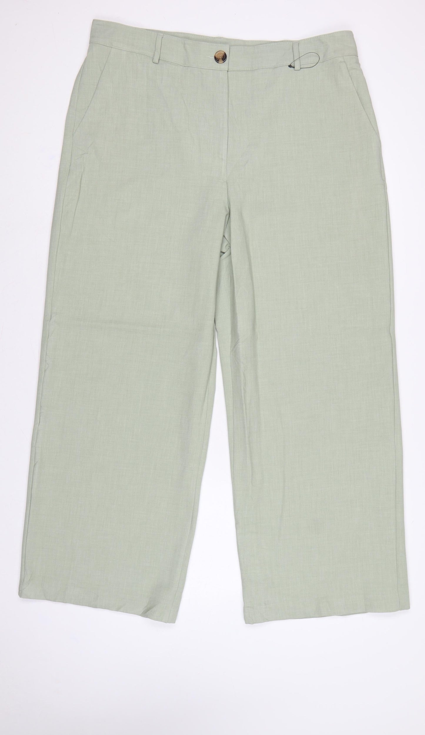 M&S Collection Women’s Green Size 20 Wide-Leg Dress Trousers