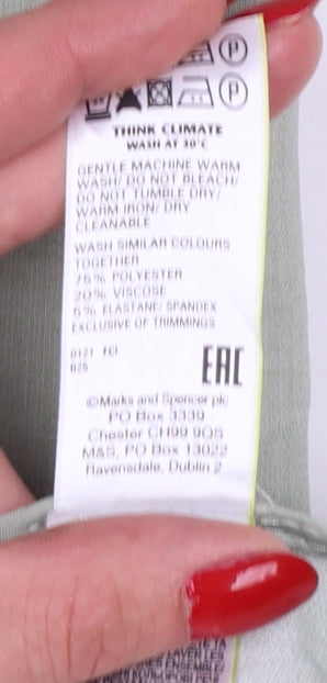 M&S Collection Women’s Green Size 20 Wide-Leg Dress Trousers