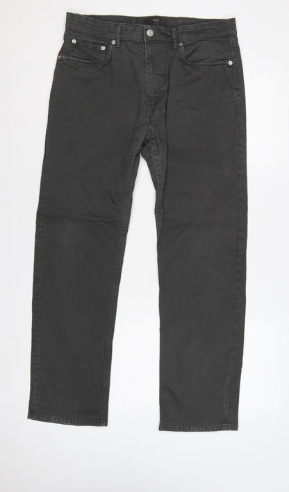 Marks & Spencer Men’s Black 34/31 Straight Stretch Jeans
