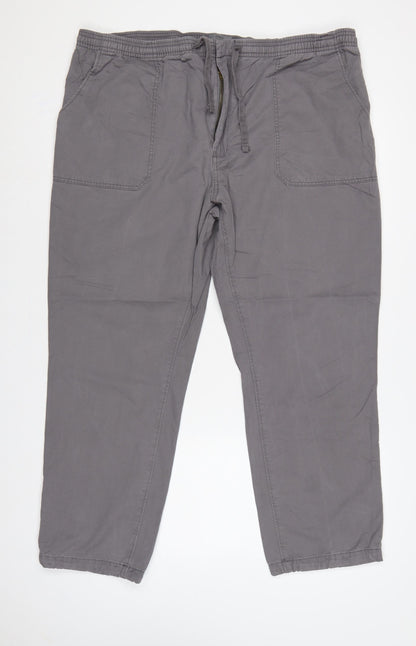 Marks and Spencer Men's Grey 44in Cotton Jogger Trousers 29in Leg