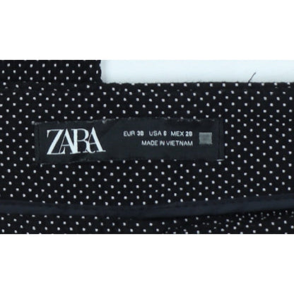 ZARA Women’s Black Polka Dot High Rise Skinny Trousers UK 10