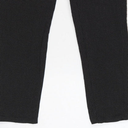 ZARA Women’s Black Polka Dot High Rise Skinny Trousers UK 10