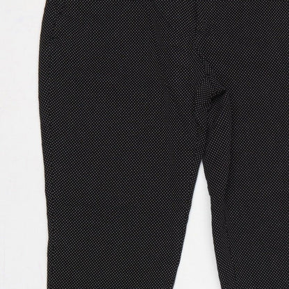 ZARA Women’s Black Polka Dot High Rise Skinny Trousers UK 10