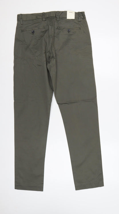 DKNY Men’s Green 29/30 Stretch Chino Straight Trousers