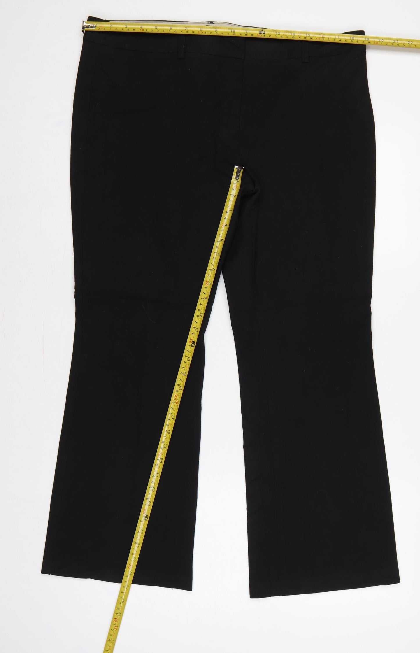Marks & Spencer Women's Black UK 16 Short Bootcut Trousers