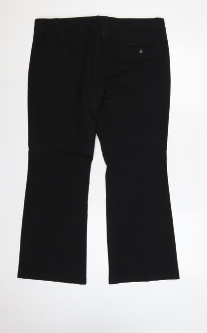 Marks & Spencer Women's Black UK 16 Short Bootcut Trousers
