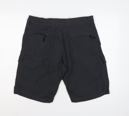 Marks & Spencer Men's Black W34 Active Waist Stormwear Cargo Shorts