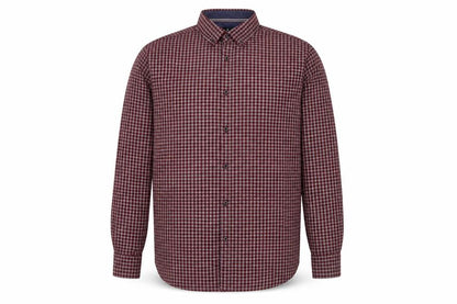 Marks & Spencer Men’s Red Check XL Slim Fit Cotton Button-Up Shirt