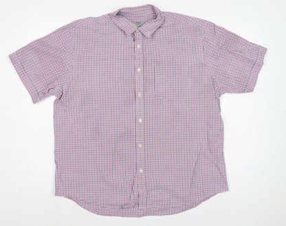 Marks & Spencer Men Multicoloured XL Classic Check Short Sleeve Shirt