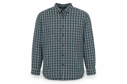 Marks & Spencer Men’s Green Check Button-Down Shirt 15.5 Regular