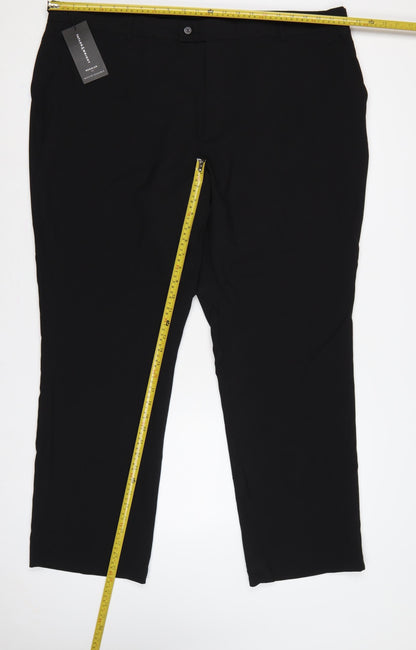 Taylor & Wright Men’s Black 44R Regular Straight Dress Trousers