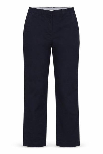 Marks and Spencer Women Blue UK 10 Regular Straight Chino Trousers