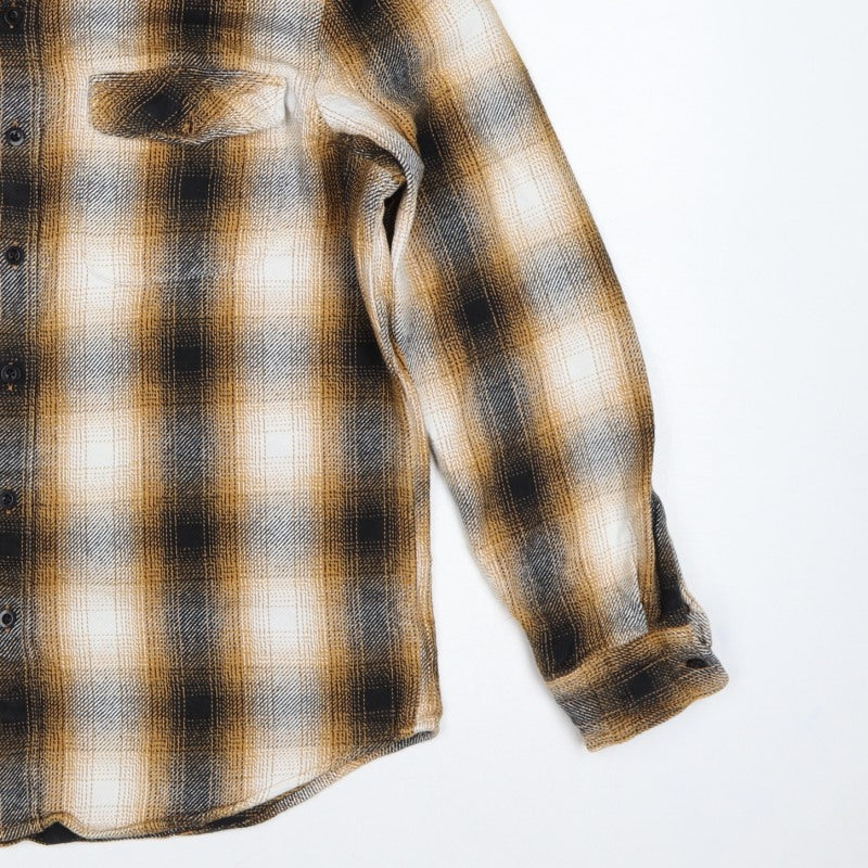 American Eagle Men’s L Brown Plaid Classic Fit Flannel Button-Up Shirt