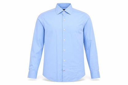 Tommy Hilfiger Men Blue 16.5 Slim Fit Long Sleeve Button-Up Shirt