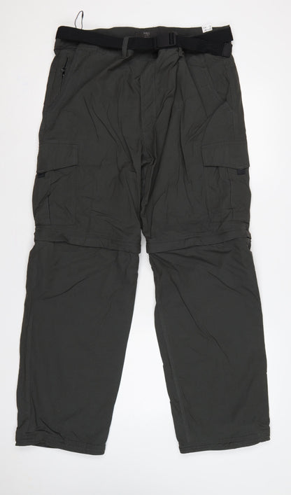 Marks and Spencer Men's Black 32 Regular Convertible Cargo Trousers Belt