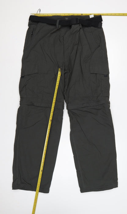Marks and Spencer Men's Black 32 Regular Convertible Cargo Trousers Belt
