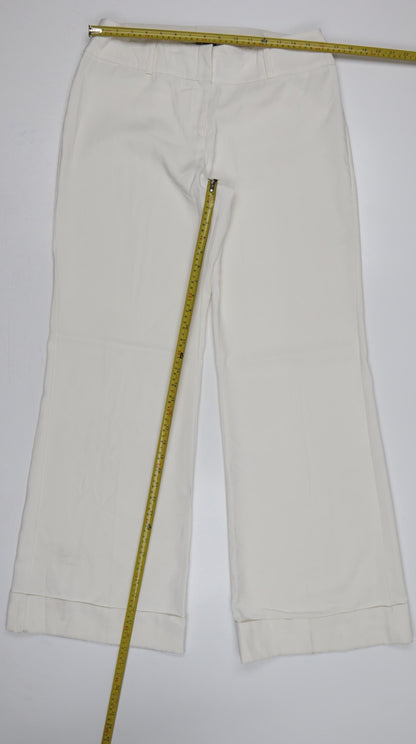 Tall The Look Women Ivory UK 14 Wide-Leg Dress Trousers Tall