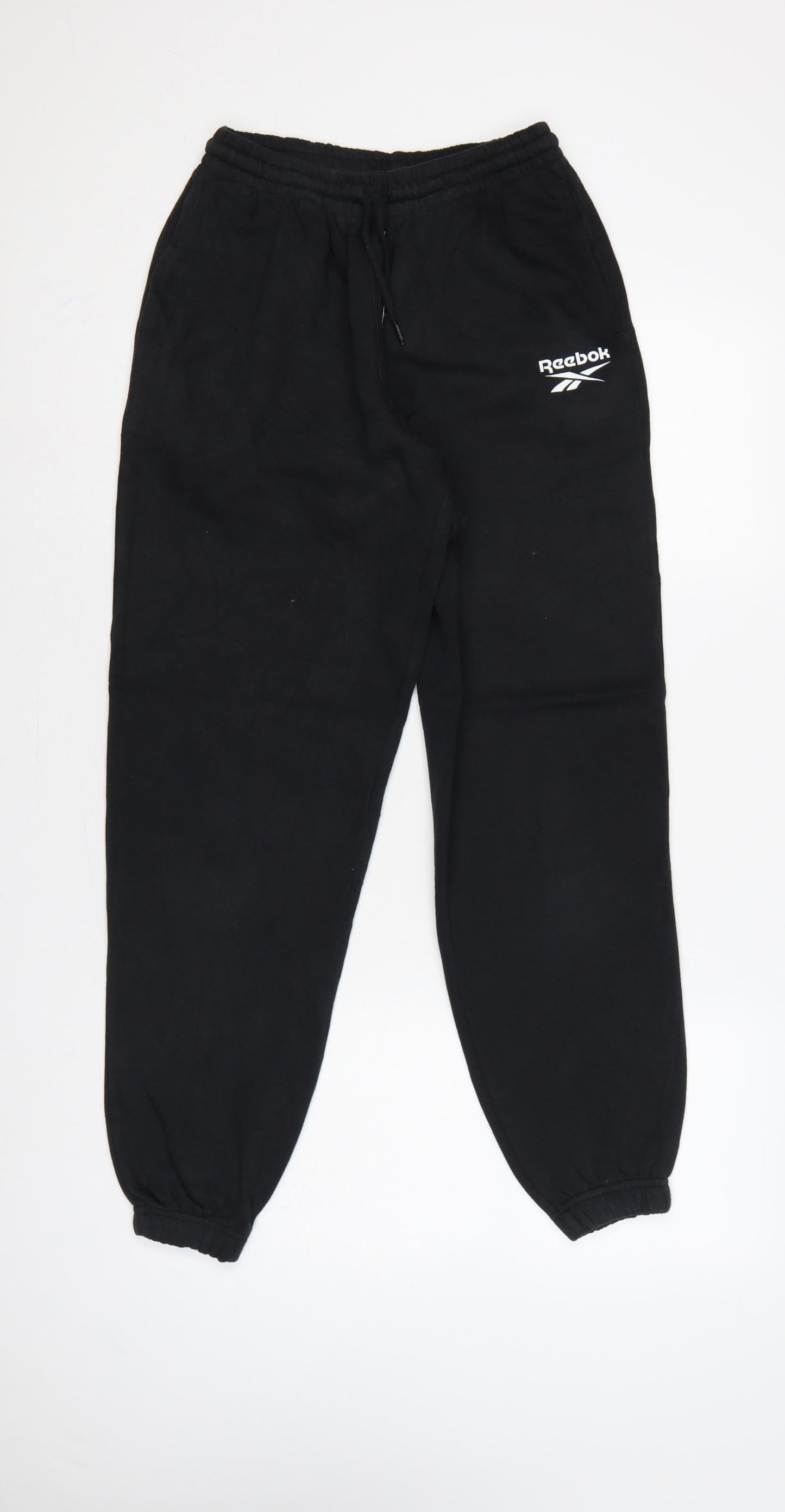 Reebok Women’s Black XS Logo Cuffed Jogger Sweatpants
