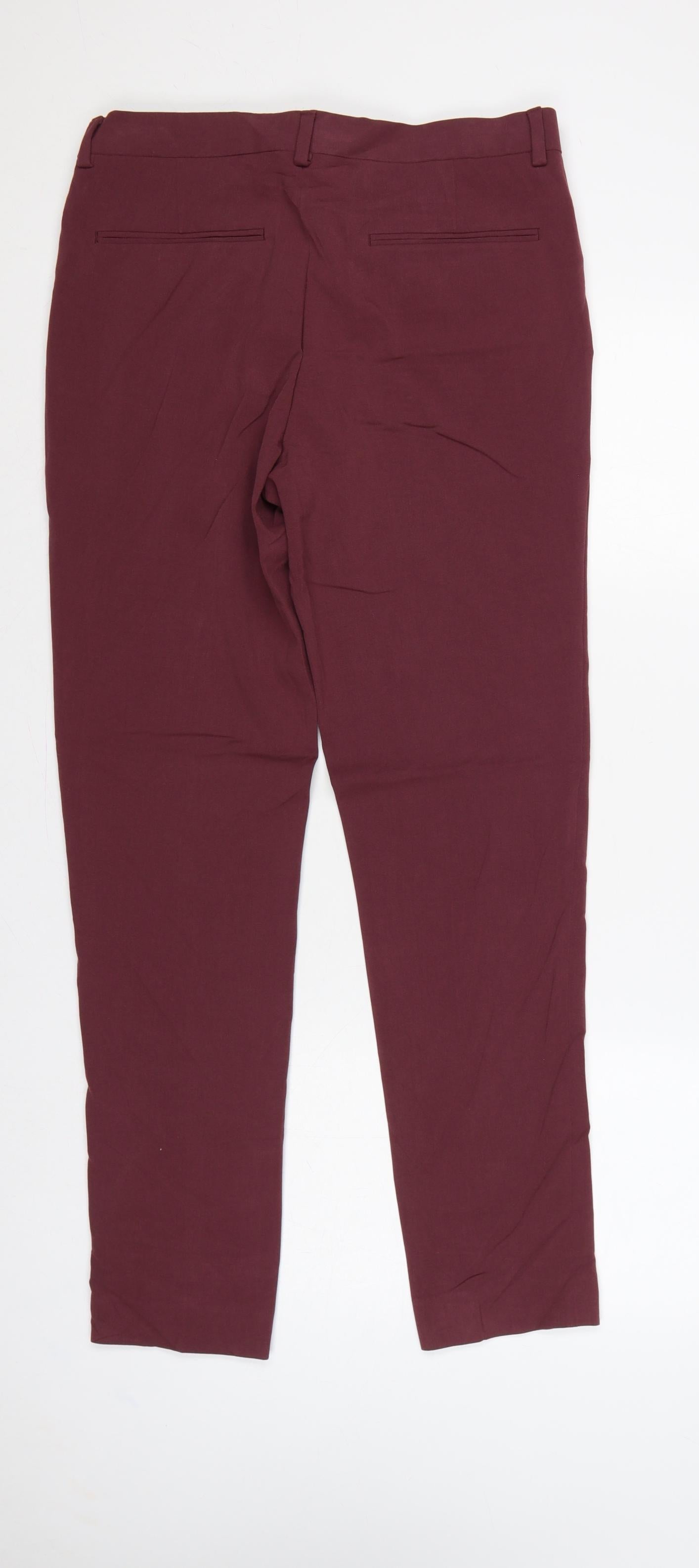 ASOS Men's Burgundy Red 32 Slim Tapered Dress Trousers 32L