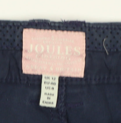 Joules Women’s Blue UK 12 Straight Chino Trousers Pockets