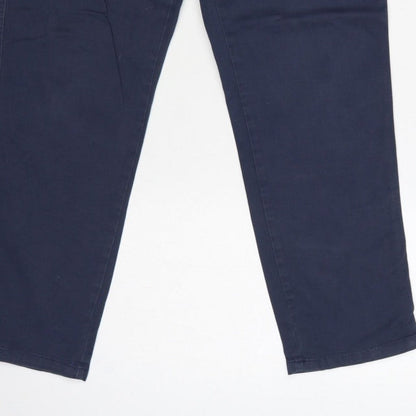 Joules Women’s Blue UK 12 Straight Chino Trousers Pockets