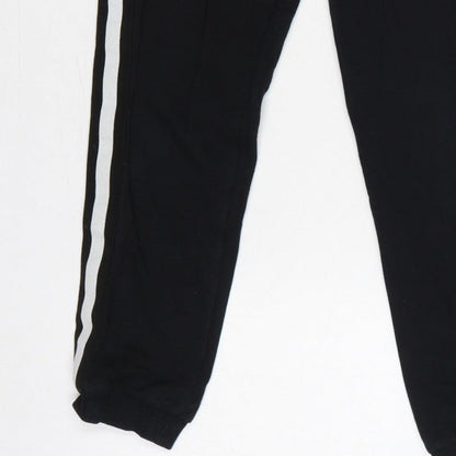 Pineapple Girls Black 11-12 Years Jogger Sweatpants Side Stripe