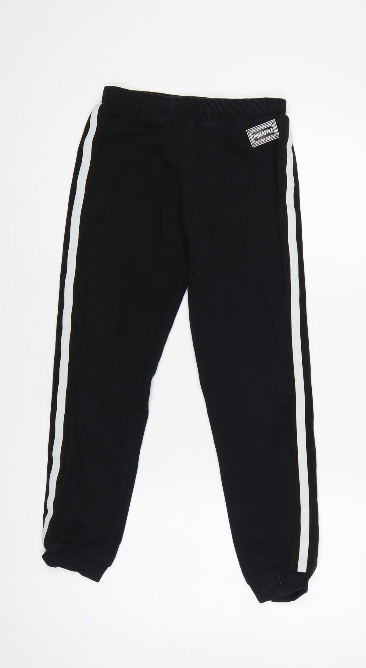 Pineapple Girls Black 11-12 Years Jogger Sweatpants Side Stripe