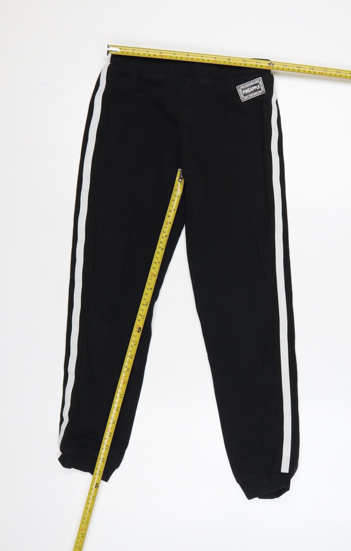 Pineapple Girls Black 11-12 Years Jogger Sweatpants Side Stripe
