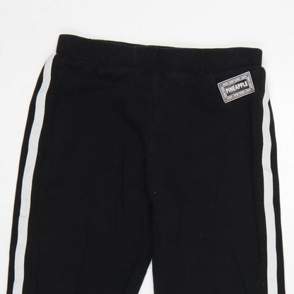 Pineapple Girls Black 11-12 Years Jogger Sweatpants Side Stripe