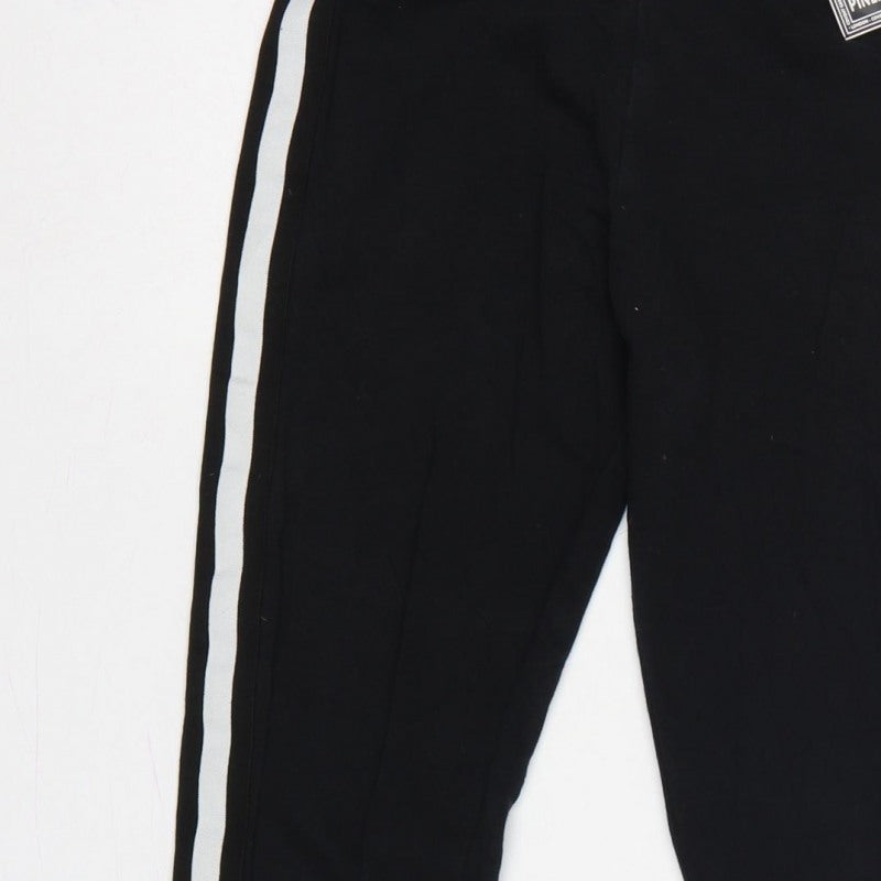 Pineapple Girls Black 11-12 Years Jogger Sweatpants Side Stripe