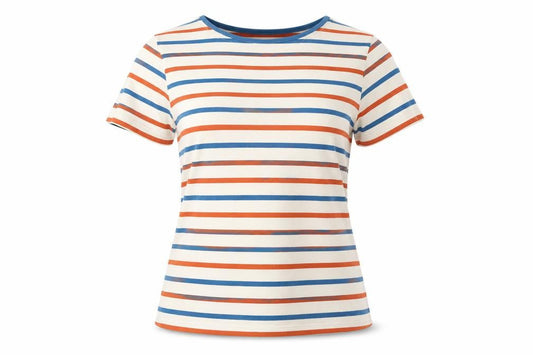 Seasalt Women Multicoloured UK 10 Sailor Striped Organic Cotton T-Shirt