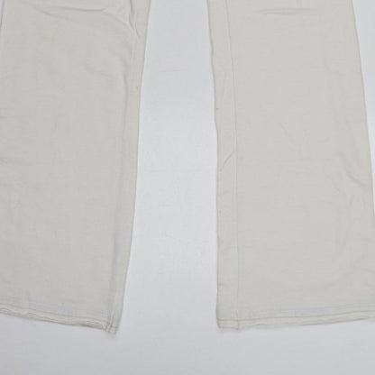 Abercrombie & Fitch Women’s Ivory L Flared Sweatpants Drawstring Logo