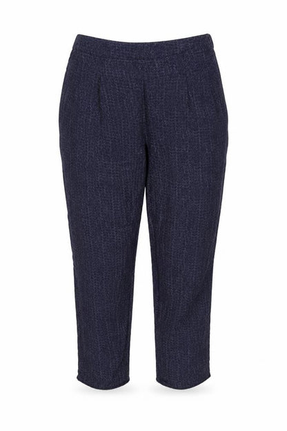 Per Una Women’s Blue Geometric Jersey Trousers UK 12 Short