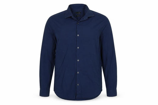 Front view of Next Men’s Blue XL Regular Fit Long Sleeve Button-Up Shirt